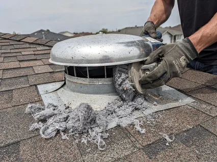 Cleaning Dryer Vent On Roof in Beachwood