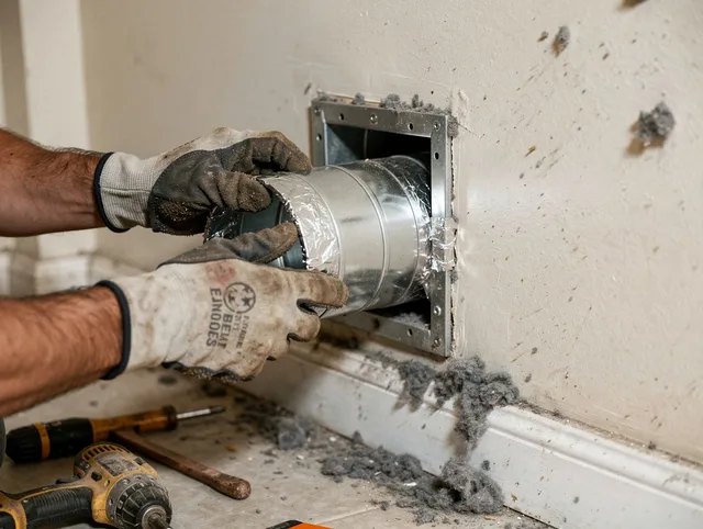 Professional dryer vent repair and installation by Beachwood Dryer Vent Cleaning in Beachwood